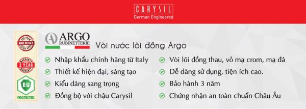 Vòi rửa bát CARYSIL - Argo