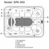 Bồn tắm massage Nofer SPA-005 (có sục khí, Tivi LCD)