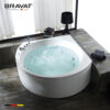 Bồn tắm massage Bravat B25828W-2 (sục khí) 1.4 m